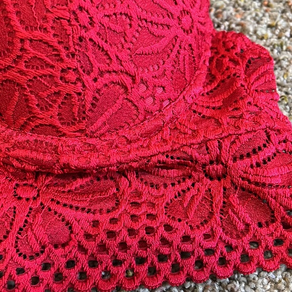 Red lace push up bra size S - Picture 4 of 14